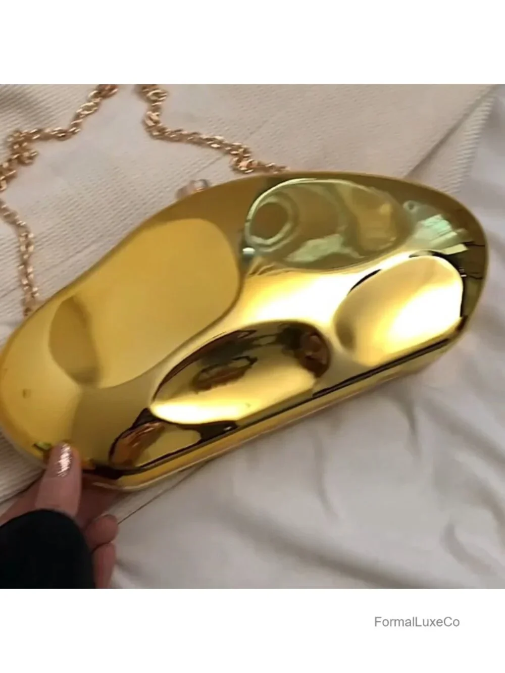 Acrylic Clutch for Women Evening Bag Irregular Shell Handbag Party Wedding